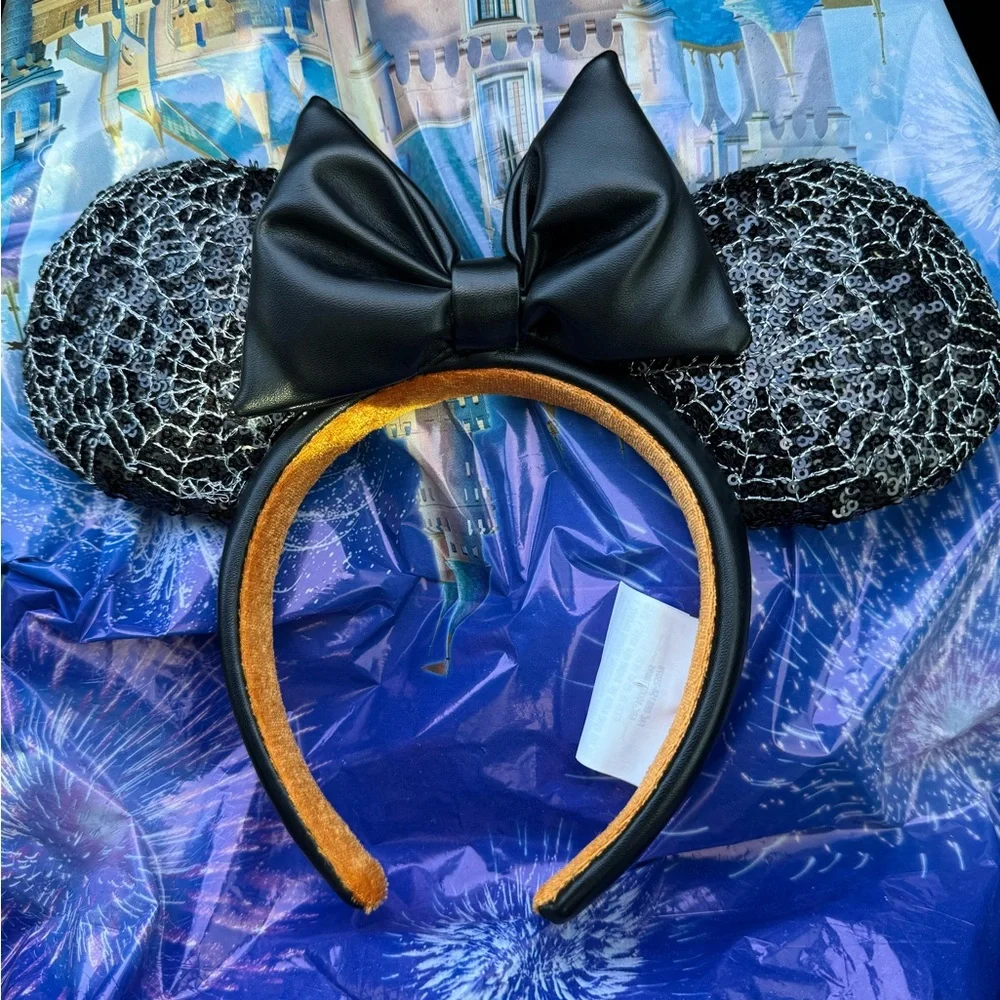 Disney Black Sequin Web Ears Headband - Picture 2 of 4